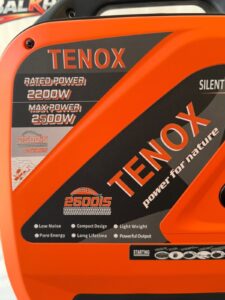 Инверторный бензиновый генератор Tenox 2.5 кВт 2.5 кВт 220 В — изображение 6