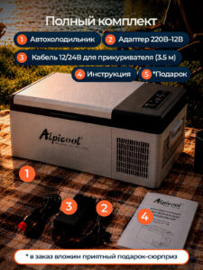 Автохолодильник компрессорный автомобильный Alpicool С15 — изображение 12
