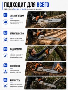 Бензопила цепная бензиновая STIHL MS 250 штиль — изображение 2