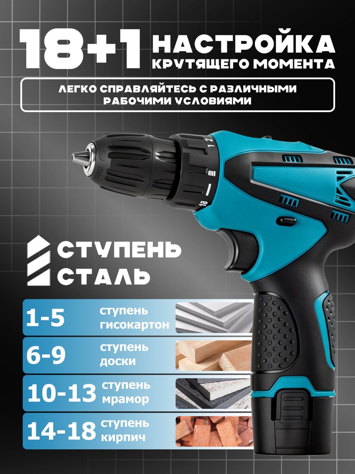 8747485951.jpg Аккумуляторная дрель 12V25 Н/м сверлишь стены, закручишь любой винт! Идеально для дома/DIY — изображение 2